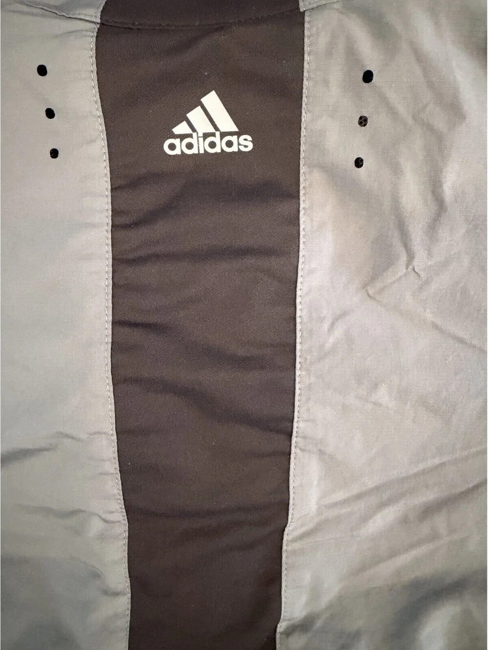 Adidas Golf Climaproof Jacket Mens Large Gray Black Full Zip Windbreaker